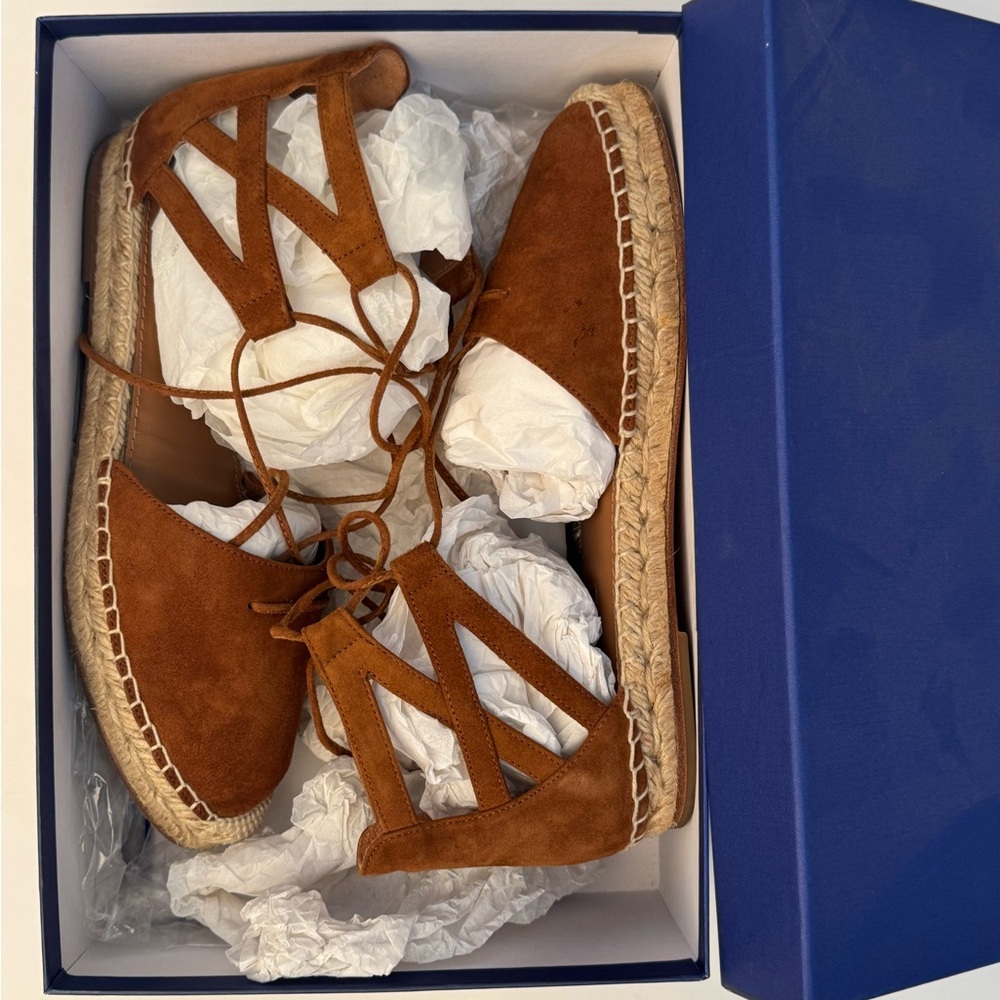 Aquazzura Belagravia Flat Espadrille - Cognac 37